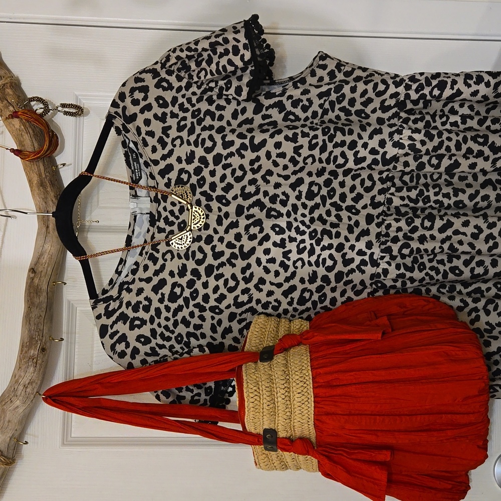 3 for $20☢️SHEIN-Leopard print dress,2xl,beige, black,contemporary